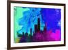 Chicago City Skyline-NaxArt-Framed Premium Giclee Print
