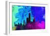 Chicago City Skyline-NaxArt-Framed Art Print