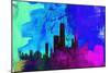 Chicago City Skyline-NaxArt-Mounted Art Print