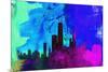 Chicago City Skyline-NaxArt-Mounted Art Print
