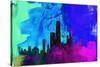 Chicago City Skyline-NaxArt-Stretched Canvas