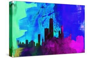 Chicago City Skyline-NaxArt-Stretched Canvas