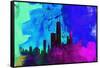 Chicago City Skyline-NaxArt-Framed Stretched Canvas