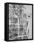 Chicago City Street Map-Michael Tompsett-Framed Stretched Canvas