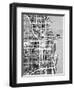 Chicago City Street Map-Michael Tompsett-Framed Art Print
