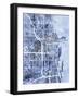 Chicago City Street Map-Michael Tompsett-Framed Art Print