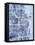 Chicago City Street Map-Michael Tompsett-Framed Stretched Canvas