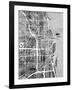 Chicago City Street Map-Tompsett Michael-Framed Art Print