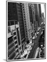 Chicago city street-Patrick  J. Warneka-Mounted Photographic Print