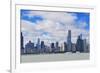 Chicago City Urban Skyline Panorama with Skyscrapers over Lake Michigan with Cloudy Blue Sky.-Songquan Deng-Framed Photographic Print
