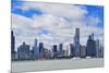 Chicago City Urban Skyline Panorama with Skyscrapers over Lake Michigan with Cloudy Blue Sky.-Songquan Deng-Mounted Photographic Print