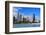 Chicago City Urban Skyline with Skyscrapers over Lake Michigan with Cloudy Blue Sky.-Songquan Deng-Framed Photographic Print