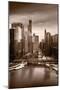 Chicago City View Afternoon BW-Steve Gadomski-Mounted Photographic Print