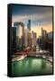 Chicago City View Afternoon-Steve Gadomski-Framed Stretched Canvas