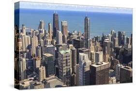 Chicago Cityscape and Lake Michigan, Hancock Center and Trump Tower, Chicago, Illinois, USA-Amanda Hall-Stretched Canvas