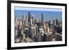 Chicago Cityscape and Lake Michigan, Hancock Center and Trump Tower, Chicago, Illinois, USA-Amanda Hall-Framed Photographic Print