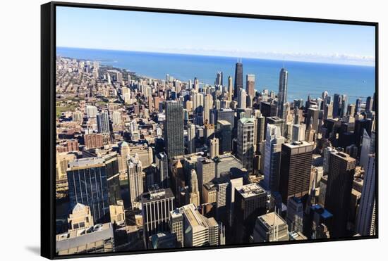 Chicago Cityscape-Fraser Hall-Framed Stretched Canvas