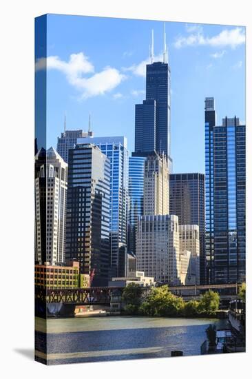 Chicago Cityscape-Fraser Hall-Stretched Canvas