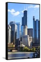 Chicago Cityscape-Fraser Hall-Framed Stretched Canvas