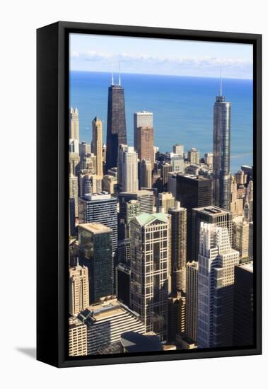 Chicago Cityscape-Fraser Hall-Framed Stretched Canvas