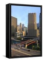 Chicago Cityscape-Fraser Hall-Framed Stretched Canvas