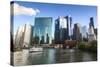 Chicago Cityscape-Fraser Hall-Stretched Canvas