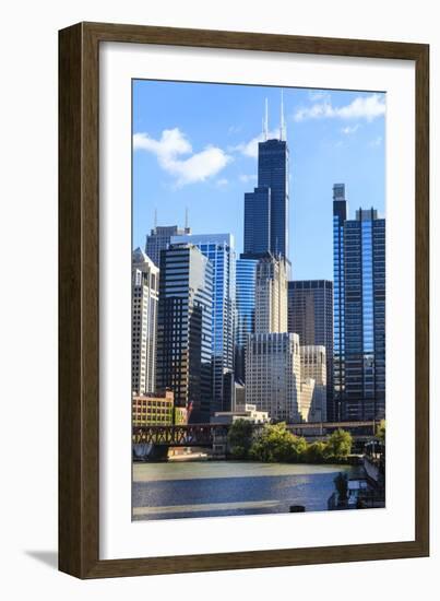 Chicago Cityscape-Fraser Hall-Framed Photographic Print