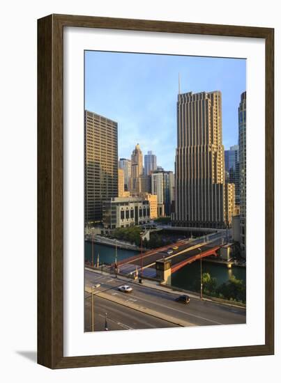 Chicago Cityscape-Fraser Hall-Framed Photographic Print