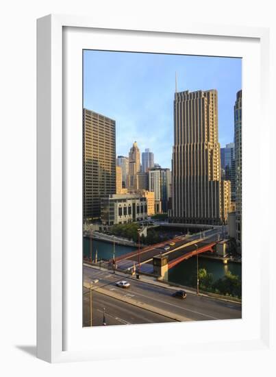 Chicago Cityscape-Fraser Hall-Framed Photographic Print