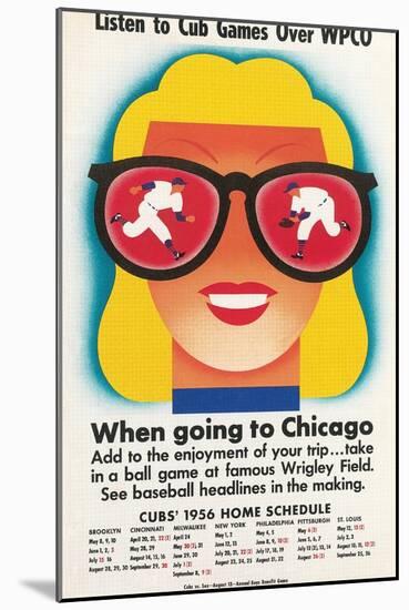 Chicago Cubs Schedule 1956-null-Mounted Art Print