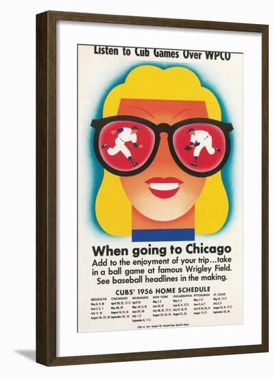 Chicago Cubs Schedule 1956-null-Framed Art Print