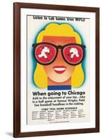 Chicago Cubs Schedule 1956-null-Framed Art Print