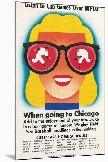 Chicago Cubs Schedule 1956-null-Mounted Art Print