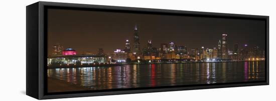 Chicago Cubs Skyline-Patrick Warneka-Framed Stretched Canvas