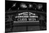 Chicago Cubs Win Fireworks Night BW-Steve Gadomski-Mounted Photographic Print