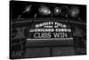 Chicago Cubs Win Fireworks Night BW-Steve Gadomski-Stretched Canvas