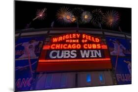 Chicago Cubs Win Fireworks Night-Steve Gadomski-Mounted Photographic Print