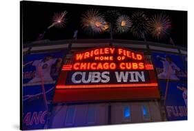 Chicago Cubs Win Fireworks Night-Steve Gadomski-Stretched Canvas