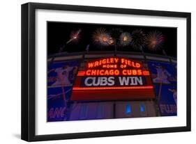 Chicago Cubs Win Fireworks Night-Steve Gadomski-Framed Photographic Print