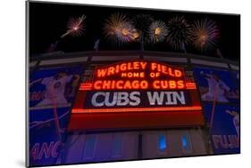 Chicago Cubs Win Fireworks Night-Steve Gadomski-Mounted Photographic Print