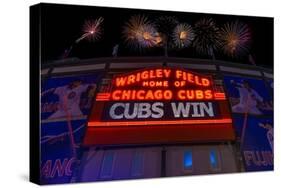 Chicago Cubs Win Fireworks Night-Steve Gadomski-Stretched Canvas