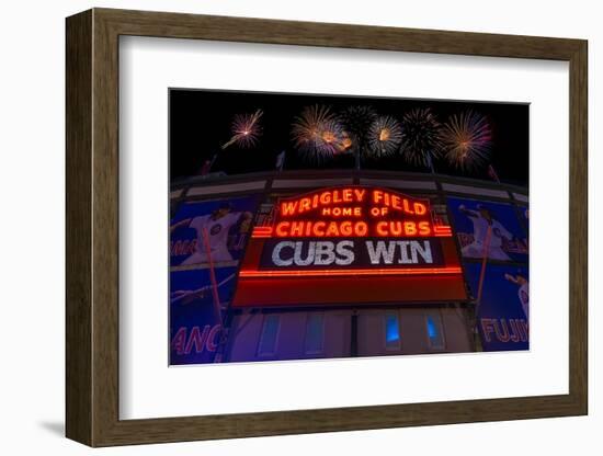 Chicago Cubs Win Fireworks Night-Steve Gadomski-Framed Photographic Print