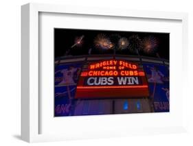 Chicago Cubs Win Fireworks Night-Steve Gadomski-Framed Photographic Print