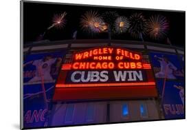 Chicago Cubs Win Fireworks Night-Steve Gadomski-Mounted Photographic Print