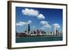 Chicago Daytime Skyline View from the Lake Michigan under Blue Sky. Panoramic View.-Yaro-Framed Photographic Print