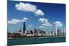 Chicago Daytime Skyline View from the Lake Michigan under Blue Sky. Panoramic View.-Yaro-Mounted Photographic Print