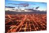 Chicago Downtown Aerial Panorama View at Dusk with Skyscrapers and City Skyline.-Songquan Deng-Mounted Photographic Print