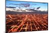 Chicago Downtown Aerial Panorama View at Dusk with Skyscrapers and City Skyline.-Songquan Deng-Mounted Photographic Print