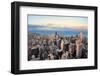 Chicago Downtown Aerial Panorama View at Sunset with Skyscrapers and City Skyline at Michigan Lakef-Songquan Deng-Framed Photographic Print