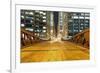 Chicago Downtown at Night-TEA-Framed Photographic Print